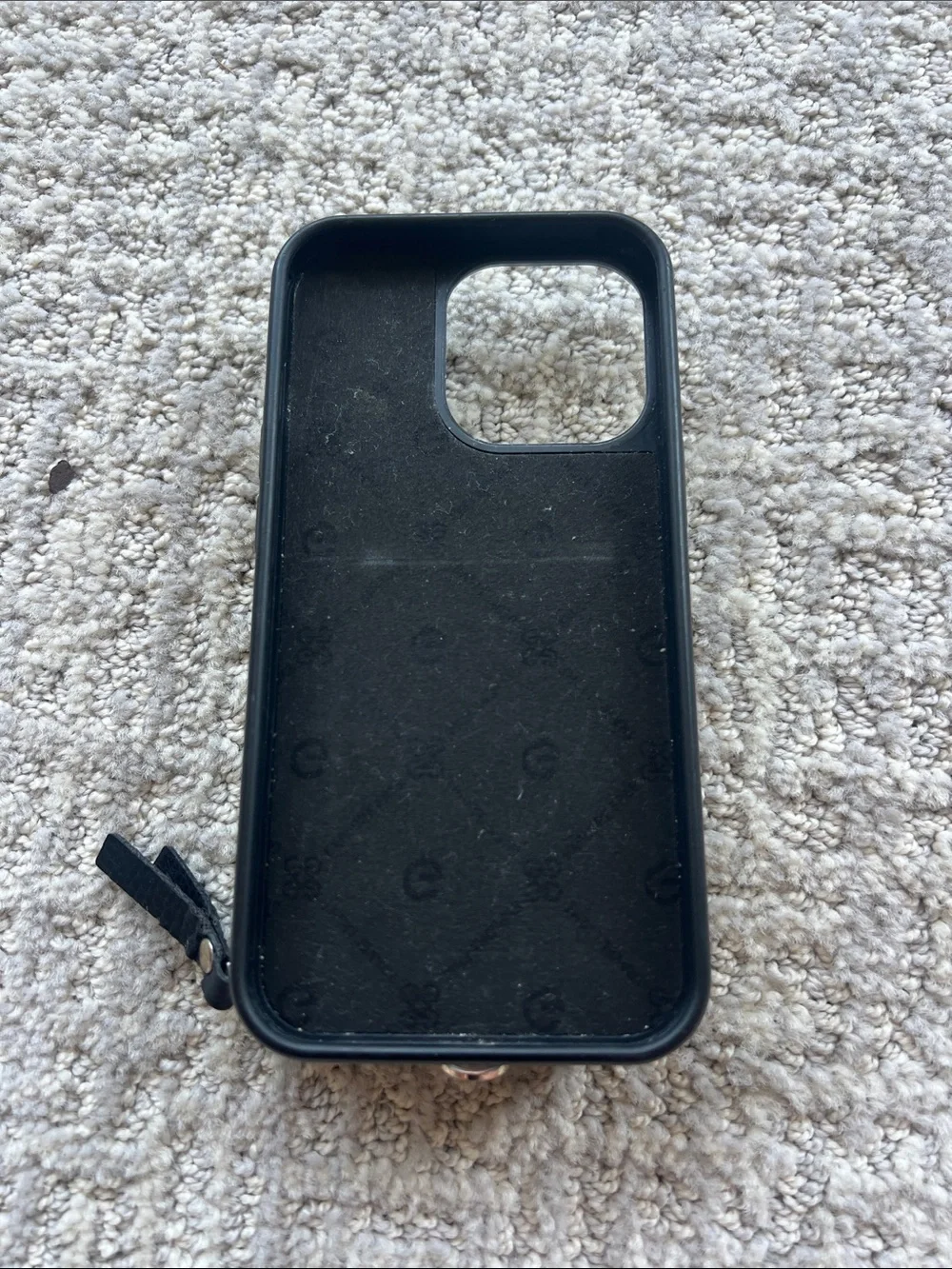 Black Leather Zip Wallet Phone Case for iPhone 13 Pro